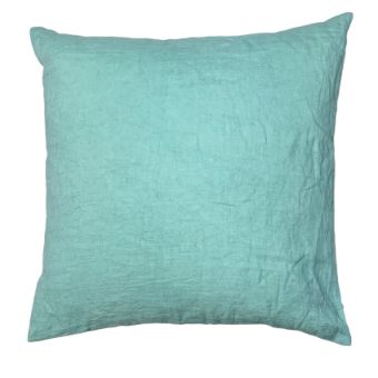 Linen cushion 50x50 cm, color Blue Haze, mint green, turquoise, light blue