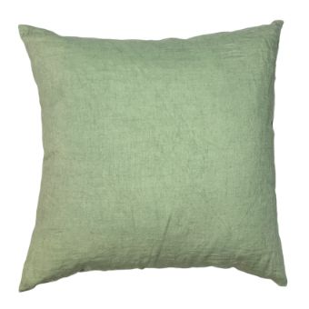 Linen cushions 50x50 cm, color: Eucalyptus, sage green, dusty olive green, light moss green