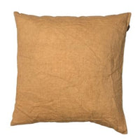 Linen cushion 50x50 cm, color Melon, Warm beige, sand, caramel brown