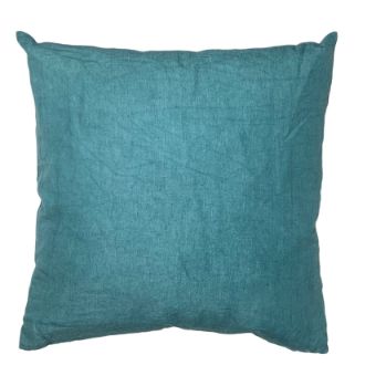 Linen cushion 50x50 cm, color: Smoke Blue, turquoise, petrol blue, sea green