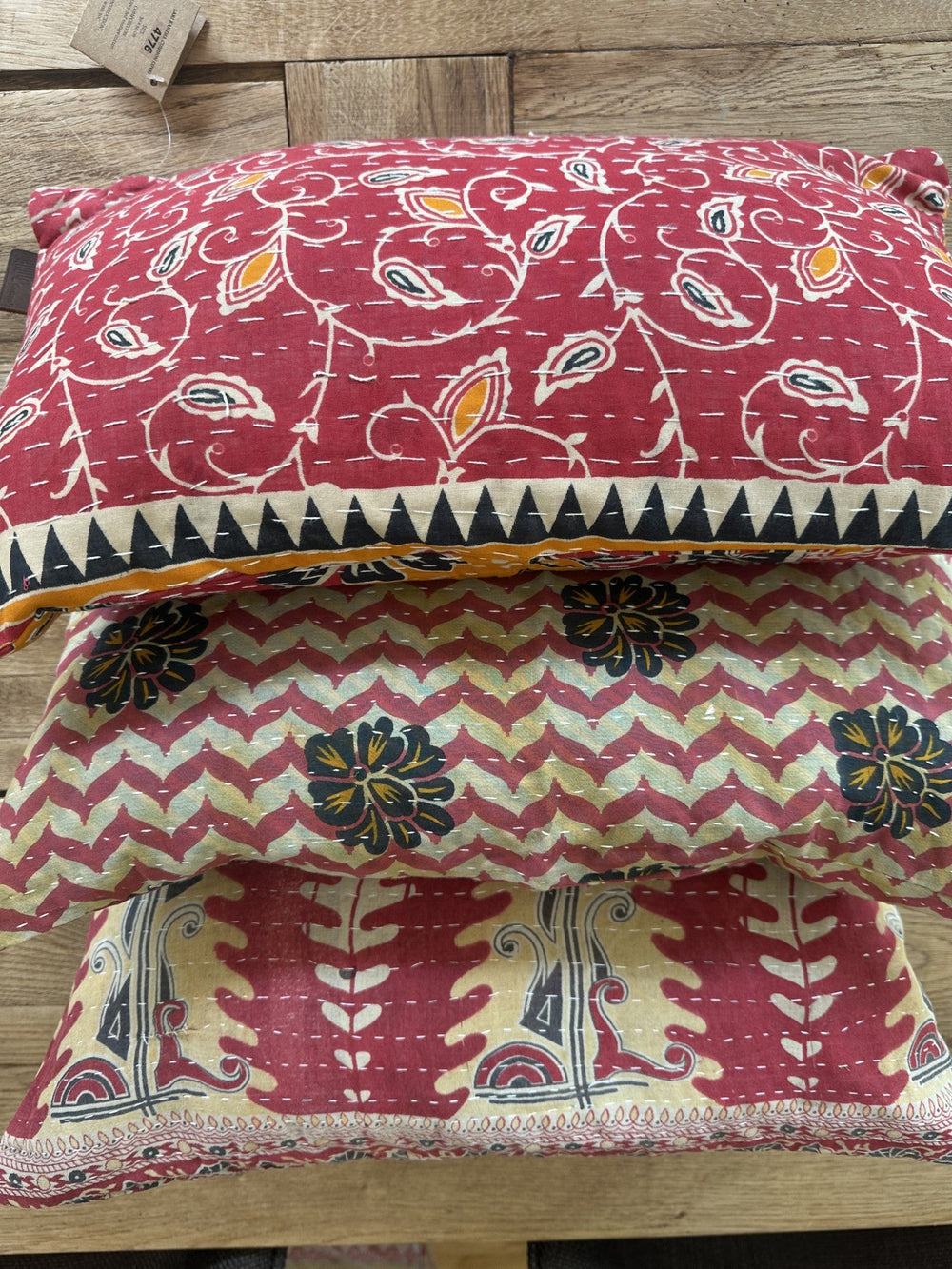 Kantha Trio 14 – 3 Sari pudebetræk 30×50 – Quote Copenhagen